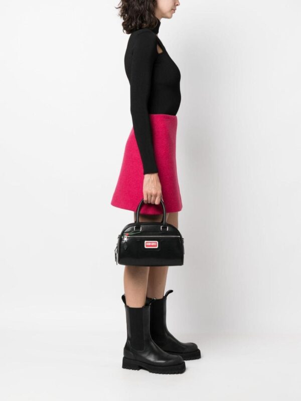 Kenzo logo-plaque faux-leather tote bag - Image 2