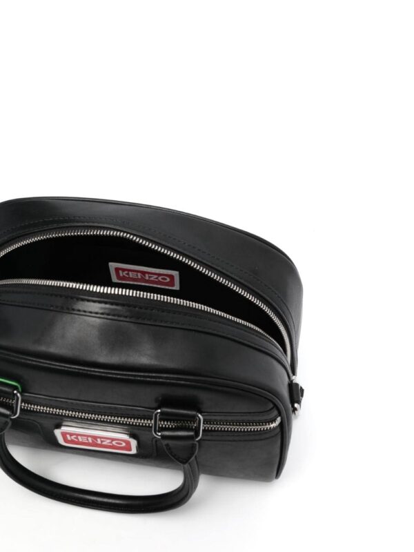 Kenzo logo-plaque faux-leather tote bag - Image 5