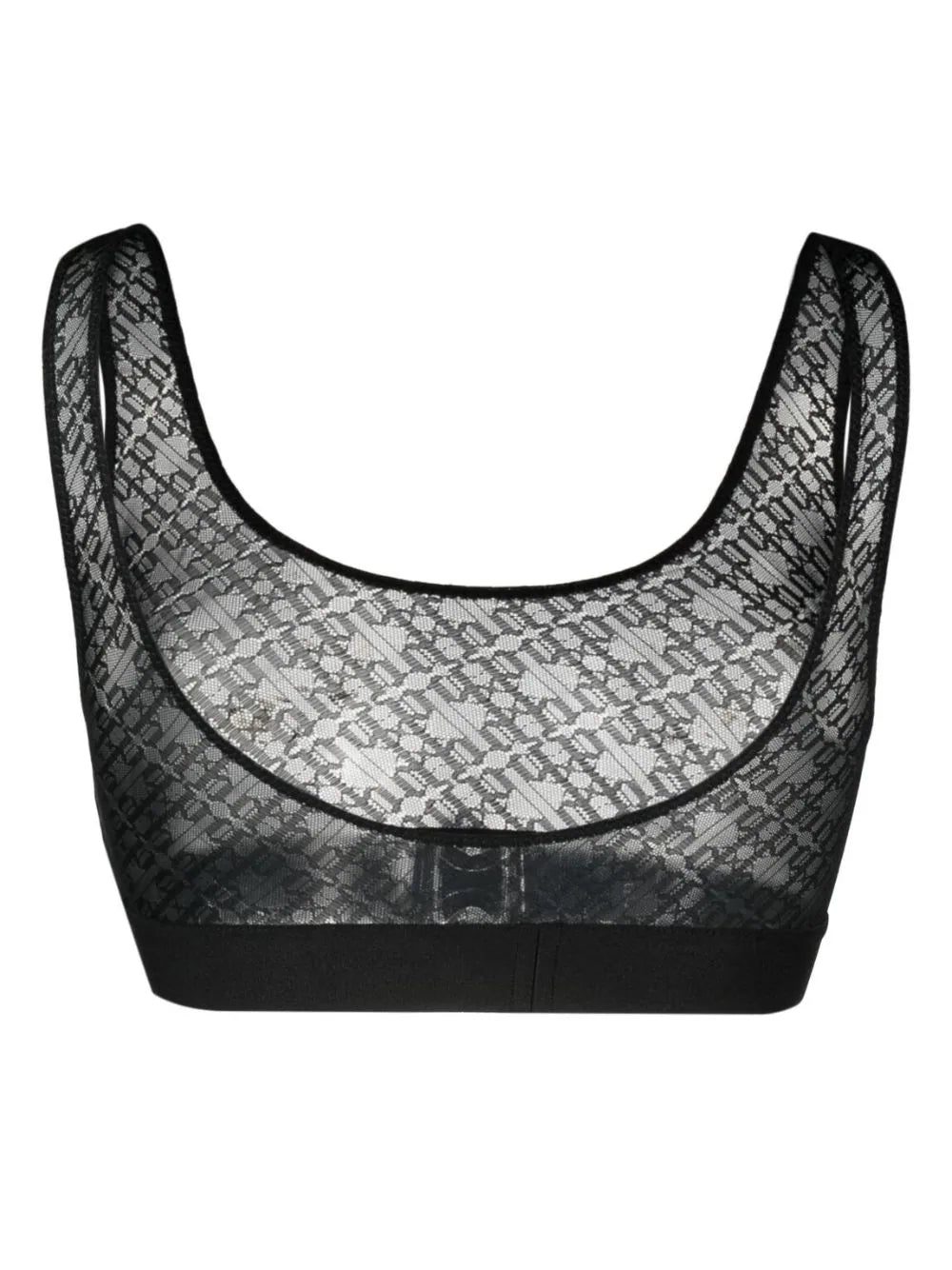 Palm Angels logo-print sheer tulle bra - Image 2