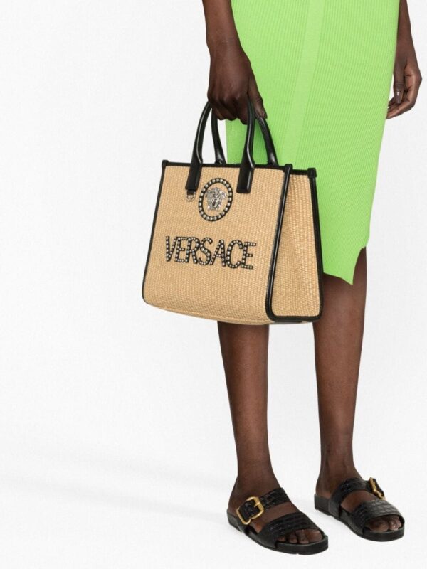 Versace small La Medusa studded tote bag - Image 3
