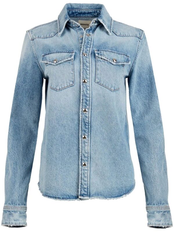 KHAITE  Wesley long-sleeve denim shirt