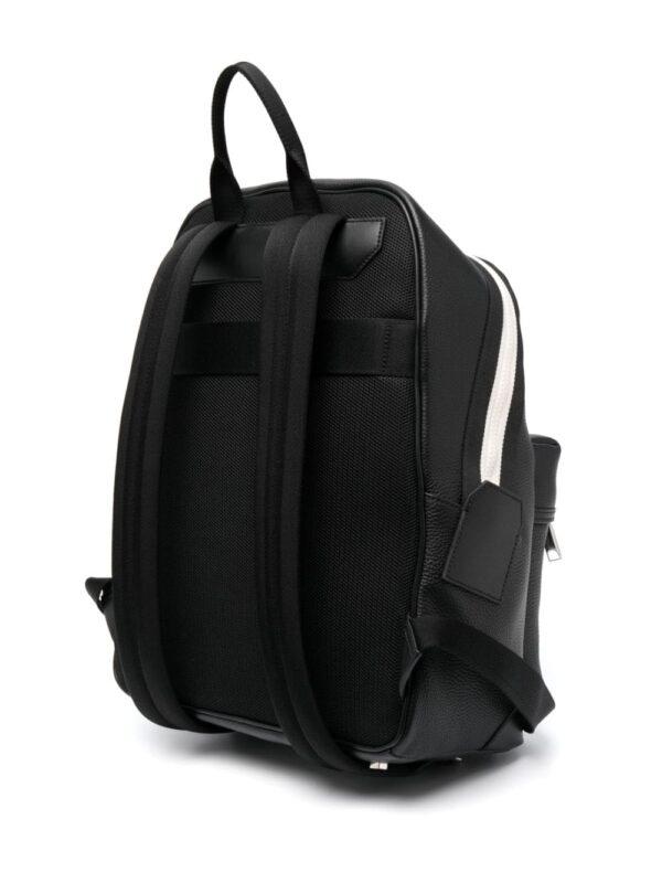 Bally debossed-logo pebbled-leather backpack - Image 3