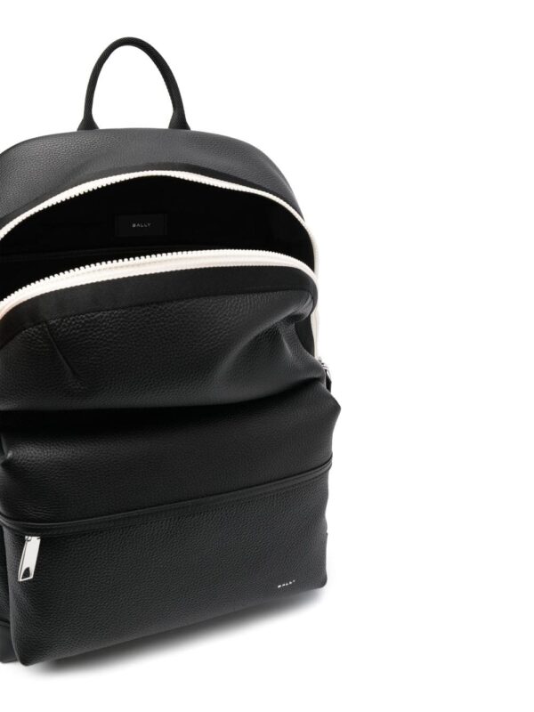 Bally debossed-logo pebbled-leather backpack - Image 5