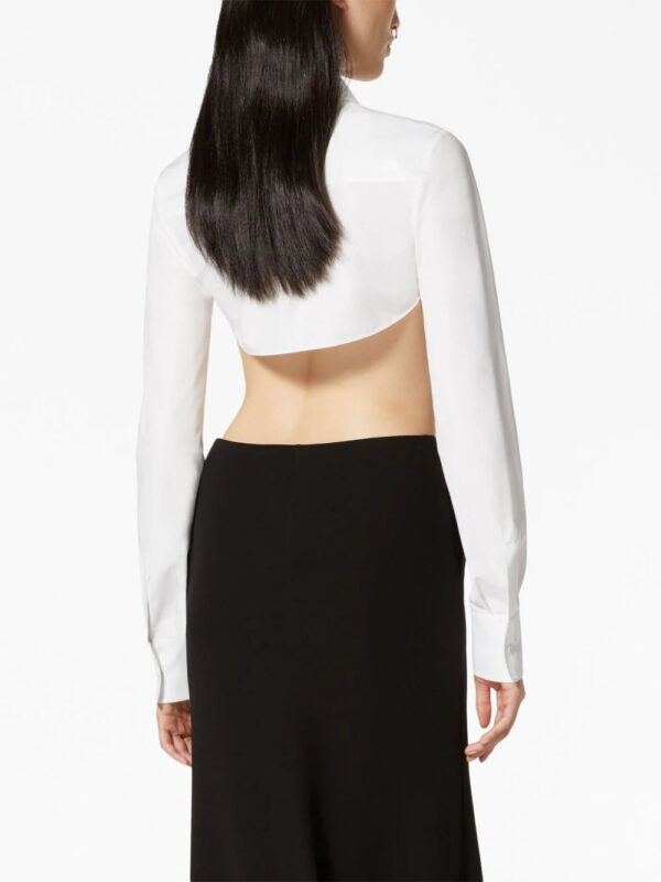 Valentino Garavani  Compact Popeline cropped shirt - Image 4