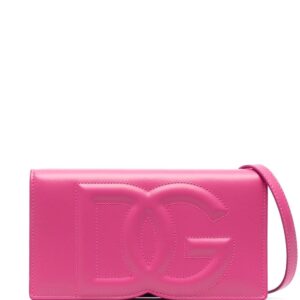 Dolce & Gabbana logo-embossed leather crossbody bag