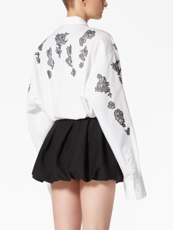 Valentino Garavani  Compact Popeline embroidered-detail shirt - Image 4