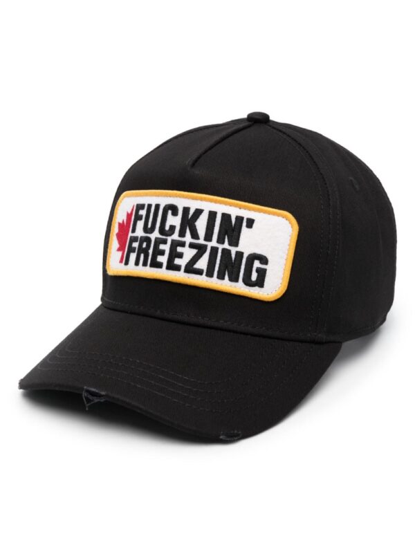 DSQUARED2 logo-patch cotton baseball cap