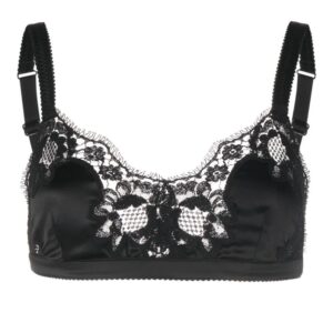 Dolce & Gabbana lace-trim satin bra
