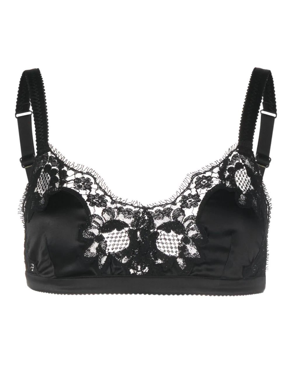 Dolce & Gabbana lace-trim satin bra