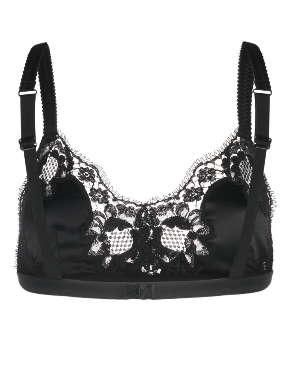 Dolce & Gabbana lace-trim satin bra - Image 2