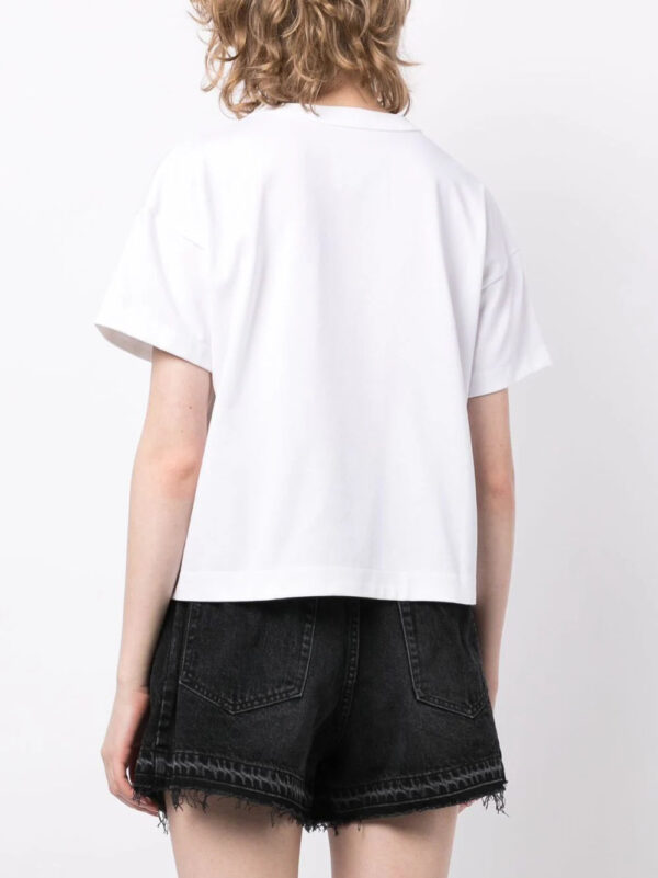 sacai  s logo-embroidered cotton shirt - Image 4