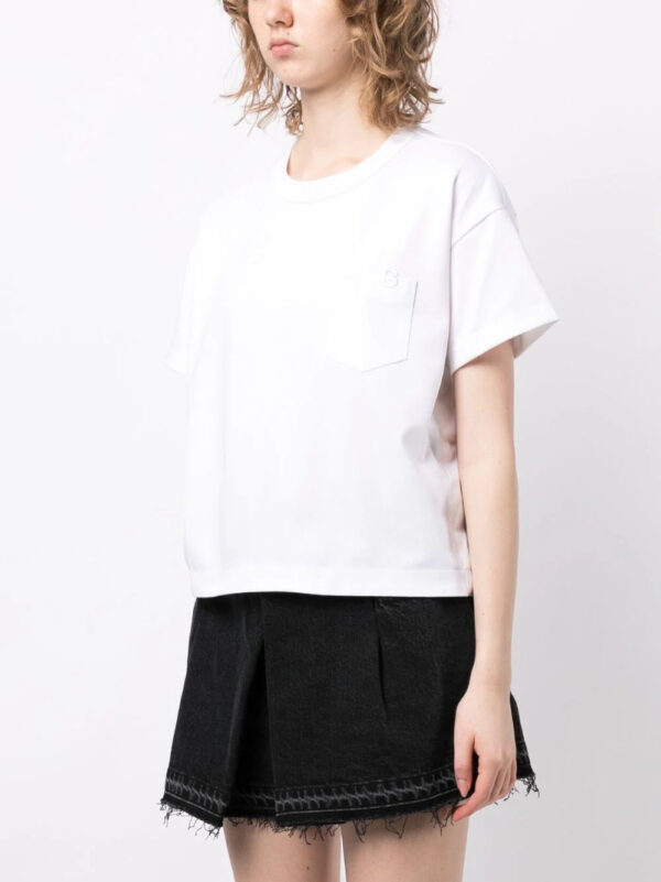 sacai  s logo-embroidered cotton shirt - Image 3