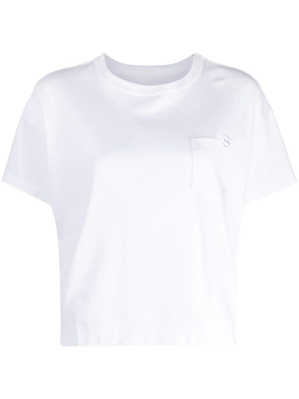 sacai  s logo-embroidered cotton shirt