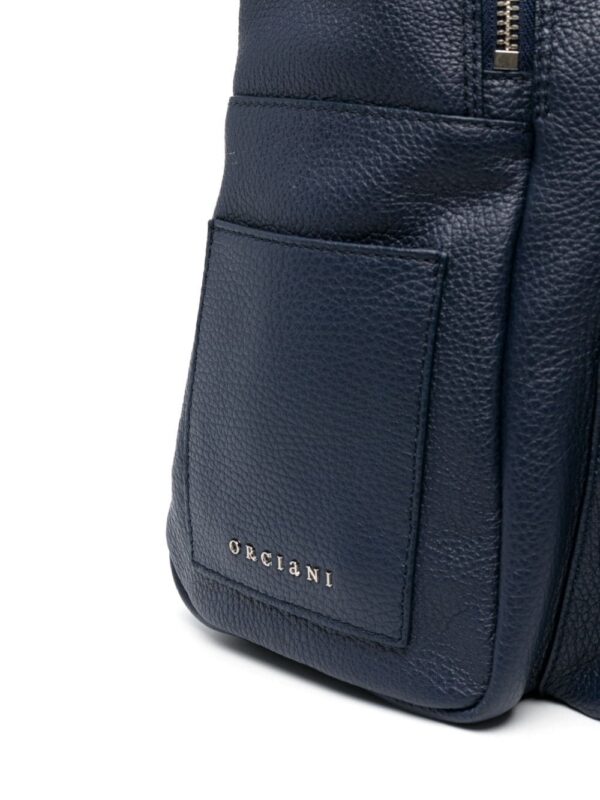 Orciani logo-plaque leather backpack - Image 3