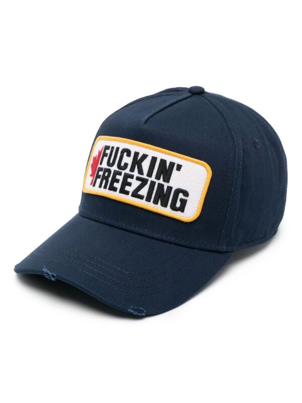 DSQUARED2 logo-patch cotton baseball cap