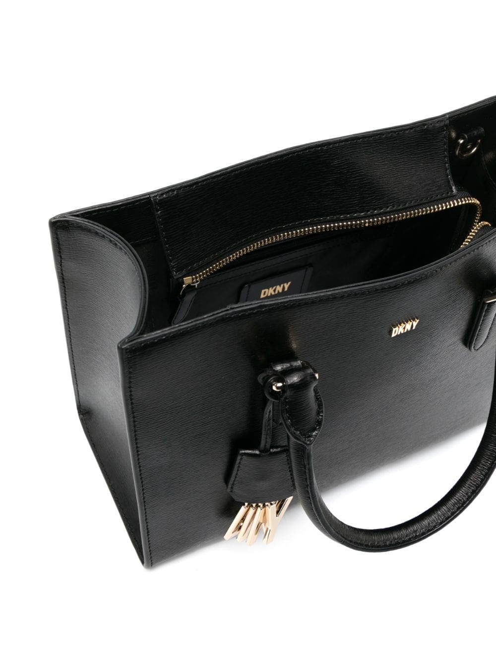 DKNY logo-pendant leather tote bag - Image 5