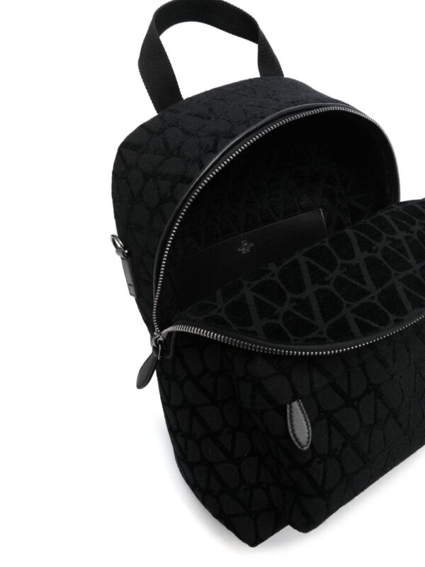 Valentino Garavani Toile Iconographe leather-trim backpack - Image 5