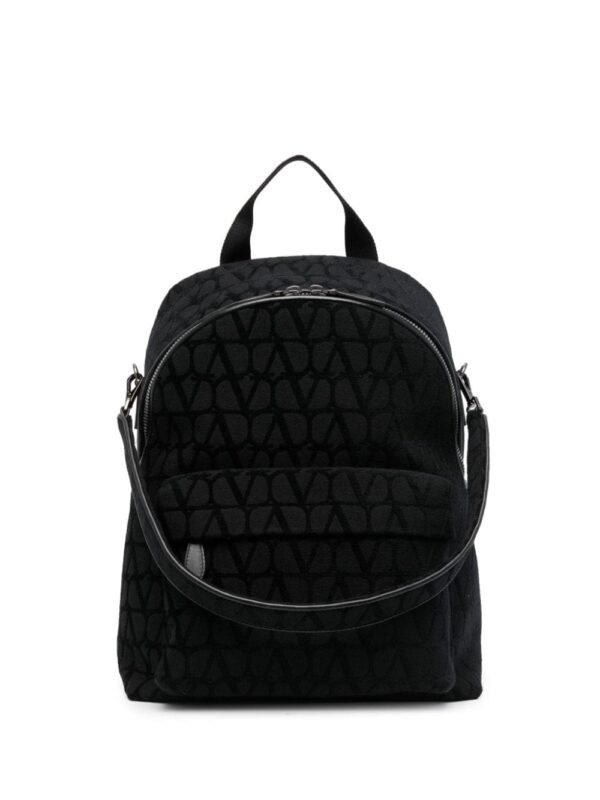 Valentino Garavani Toile Iconographe leather-trim backpack - Image 2