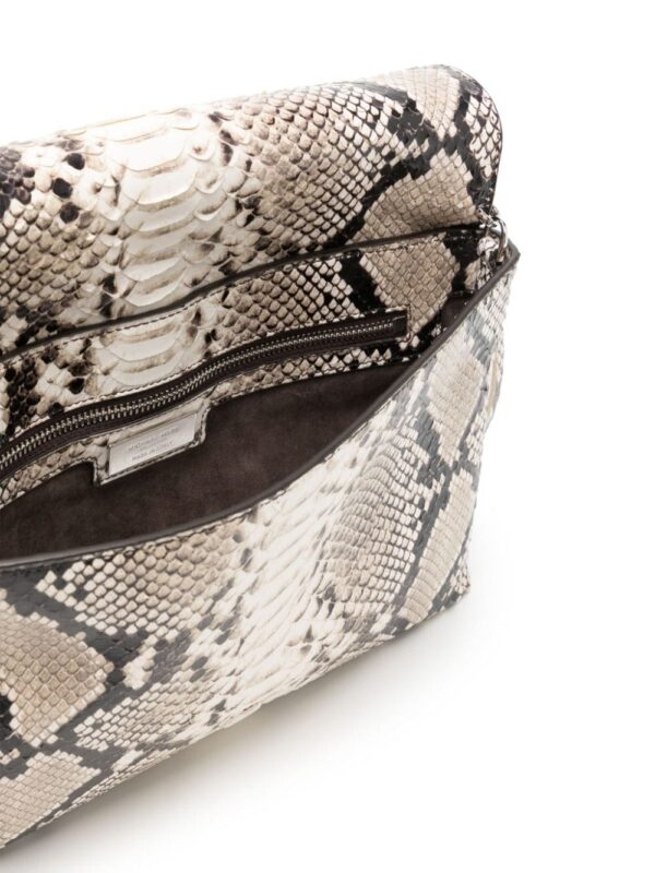 Michael Kors Collection Ali fringed python-embossed clutch bag - Image 5