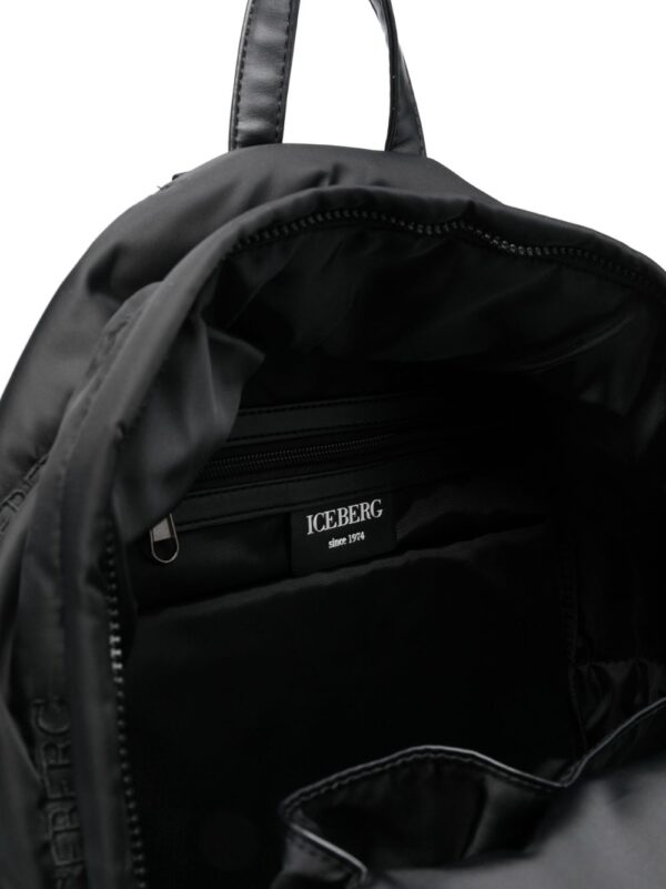 Iceberg logo-embroidered tonal-design backpack - Image 5