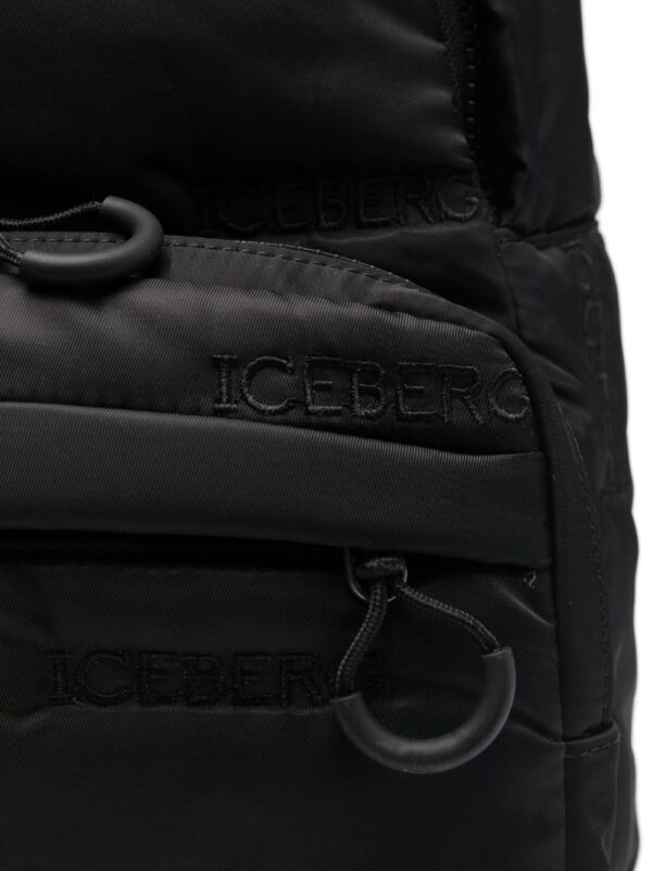 Iceberg logo-embroidered tonal-design backpack - Image 4
