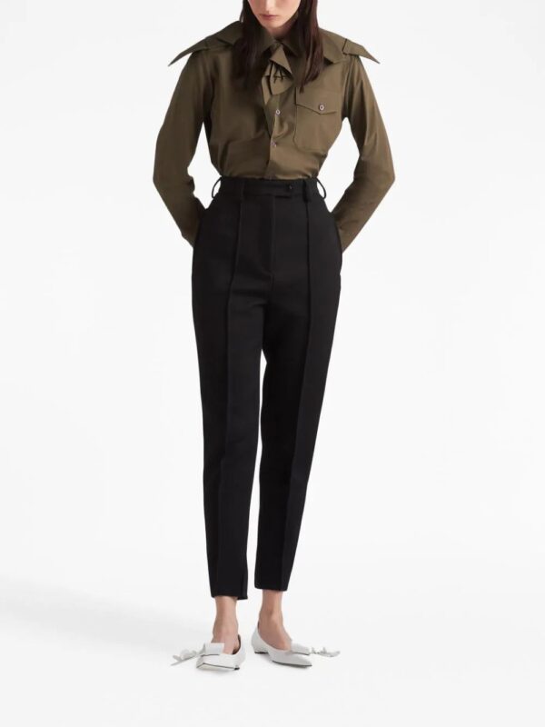 Prada  logo-plaque poplin shirt - Image 2