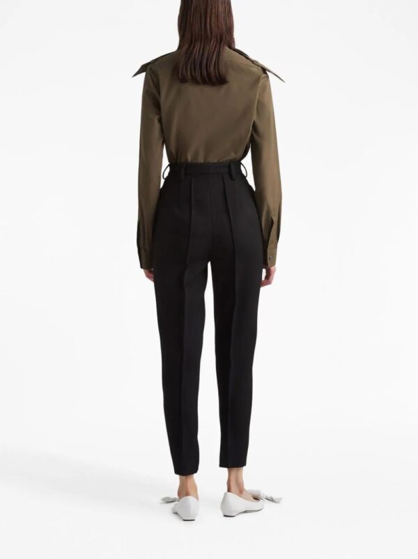 Prada  logo-plaque poplin shirt - Image 3