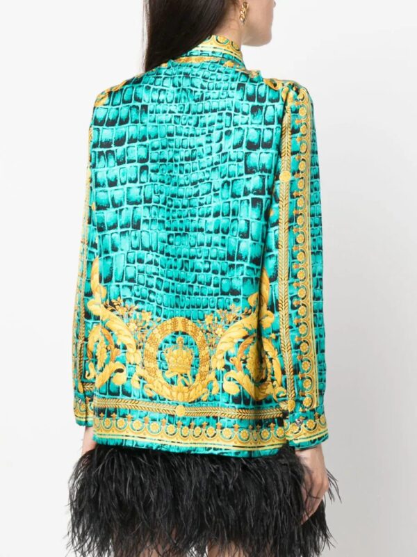Versace  Barocco-print silk shirt - Image 4