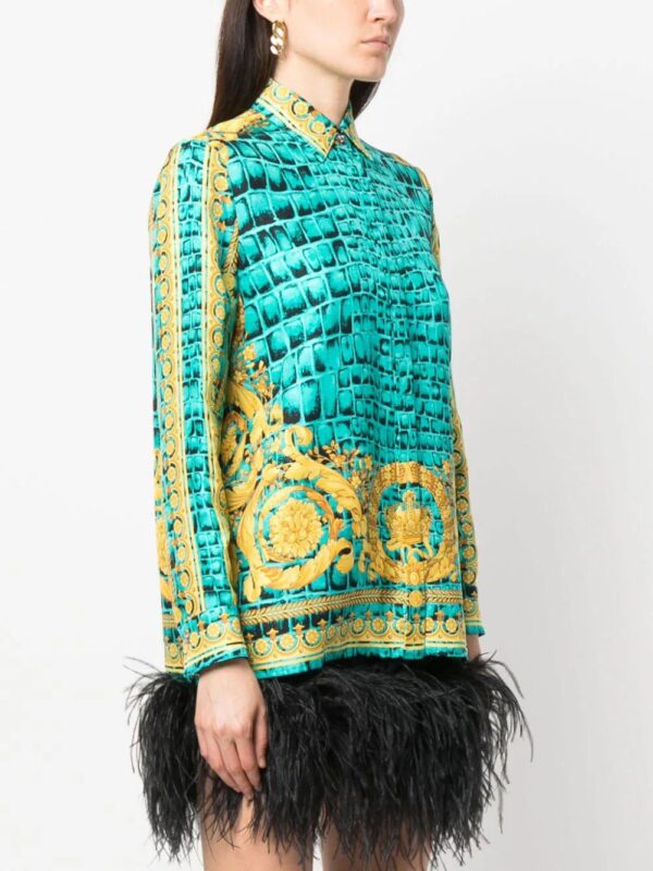 Versace  Barocco-print silk shirt - Image 3