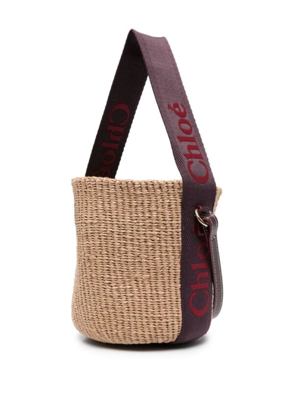 Chloé small Woody logo-print tote bag - Image 3