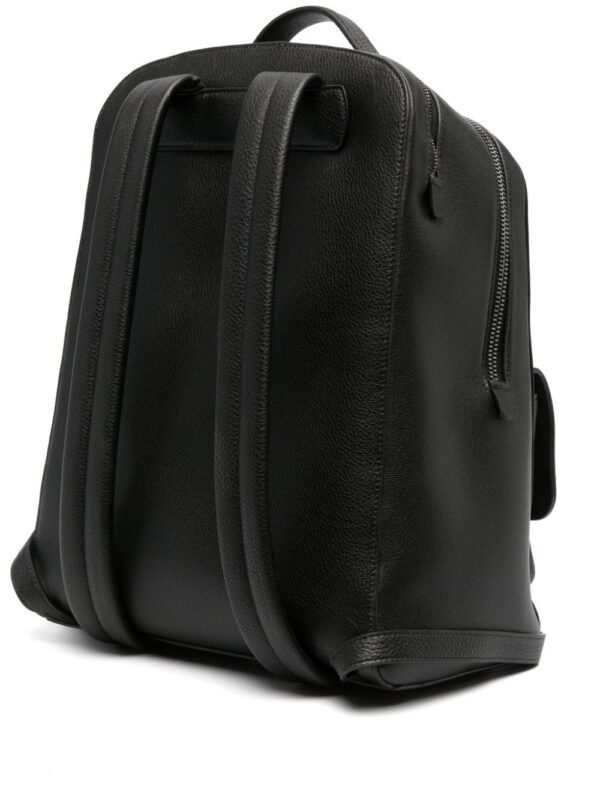 Giorgio Armani logo-stamp leather backpack - Image 3