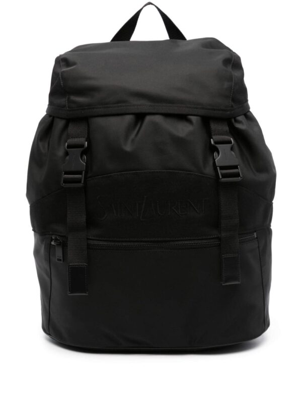 Saint Laurent logo-embroidered padded backpack