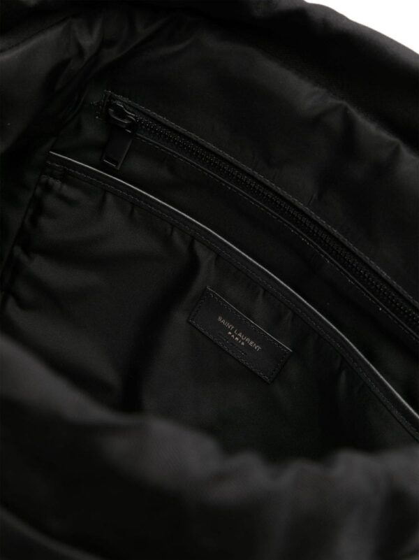 Saint Laurent logo-embroidered padded backpack - Image 2