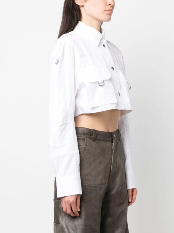 Off-White  Co Cargo cropped cotton shirt - Image 3