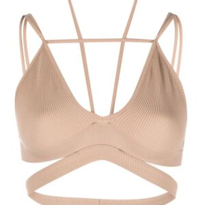 ANDREĀDAMO ribbed cut-out bra