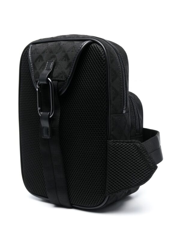 Emporio Armani logo-lettering monogram-jacquard backpack - Image 3