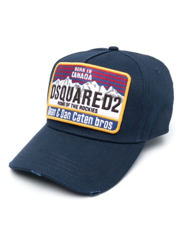 DSQUARED2 patch-detail cotton baseball cap