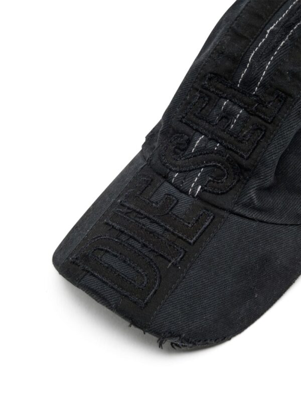 Diesel C-Geir distressed-effect denim cap - Image 3
