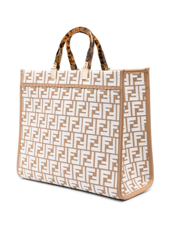 FENDI medium Sunshine raffia tote bag - Image 3