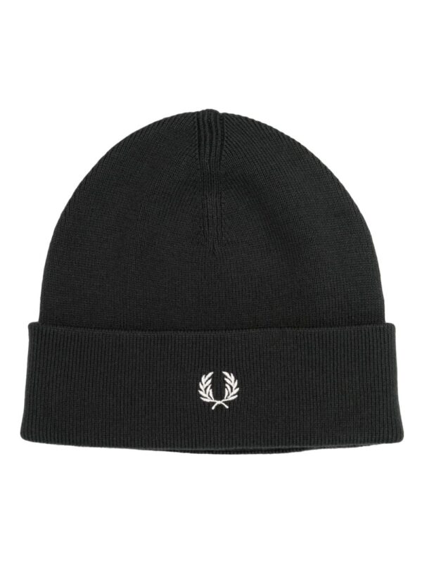 Fred Perry logo-embroidery beanie