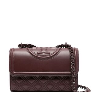 Tory Burch logo-embossed quilted-leather shoulder bag