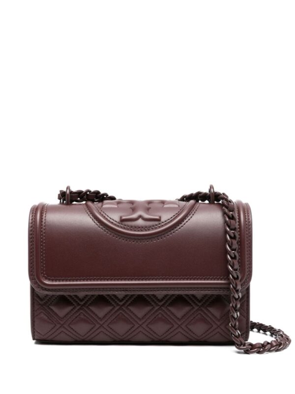 Tory Burch logo-embossed quilted-leather shoulder bag