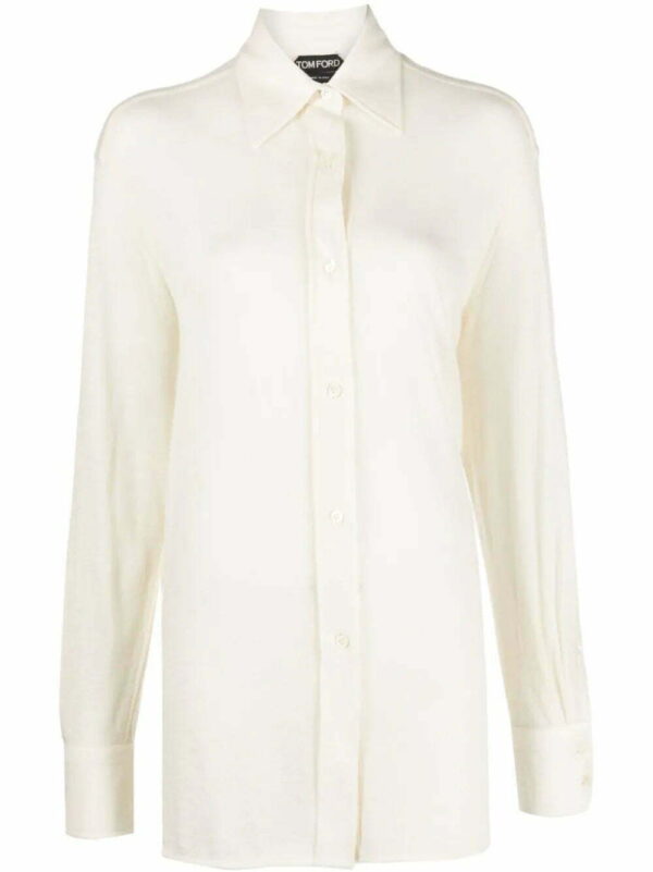 TOM FORD  semi-sheer cashmere shirt