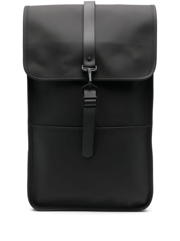 Rains logo-engraved foldover-top backpack