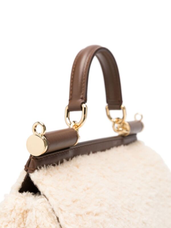 Dolce & Gabbana medium Sicily shearling tote bag - Image 4