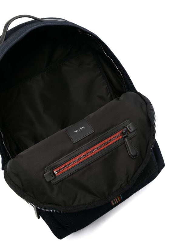Paul Smith rainbow-stripe logo-patch backpack - Image 3
