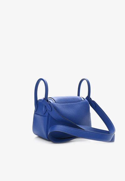 Hermès Mini Lindy 20 in Bleu Electrique Taurillon Clemence with Palladium Hardware bag - Image 2