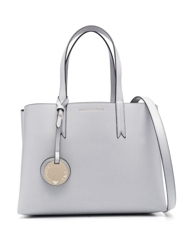 Emporio Armani logo-stamp grained tote bag