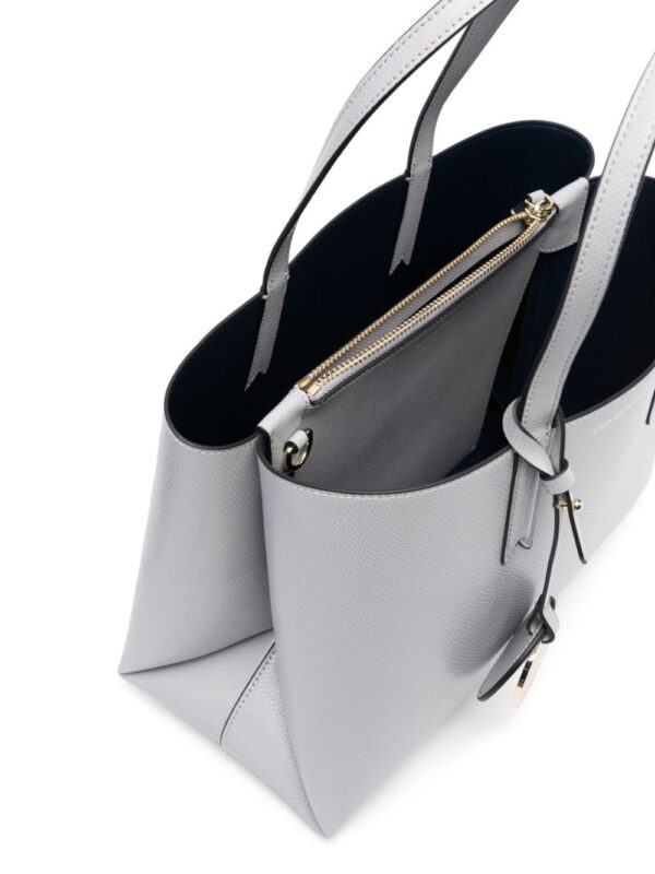 Emporio Armani logo-stamp grained tote bag - Image 5
