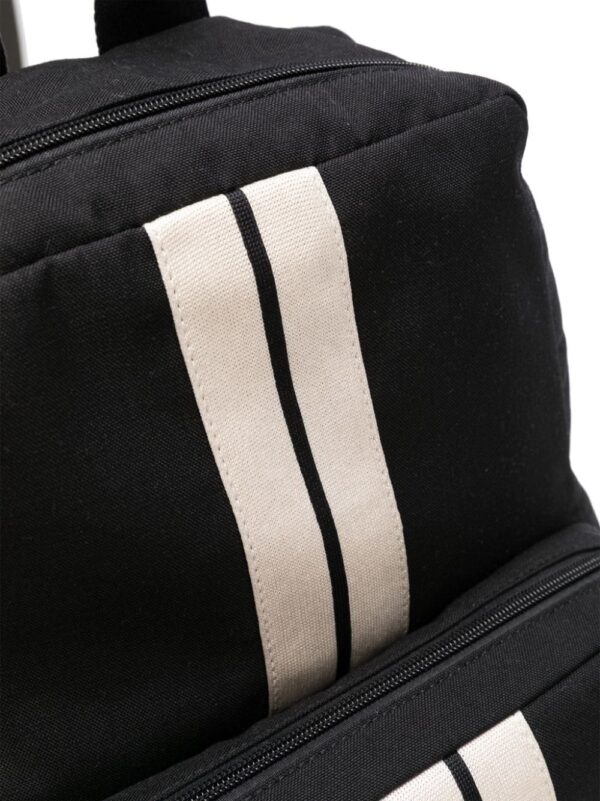 Palm Angels logo-embroidered striped backpack - Image 3